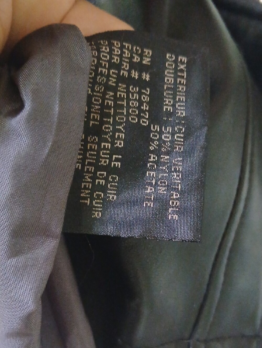 Kenneth Cole Black Leather Shirt Jacket with Dual Chest Pockets,szL - Picture 6 of 8